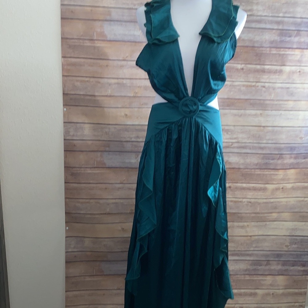 🎈Salle🎈Shein Plunge Neckline With Open Back & Tie Detail Dress - Picture 3 of 9